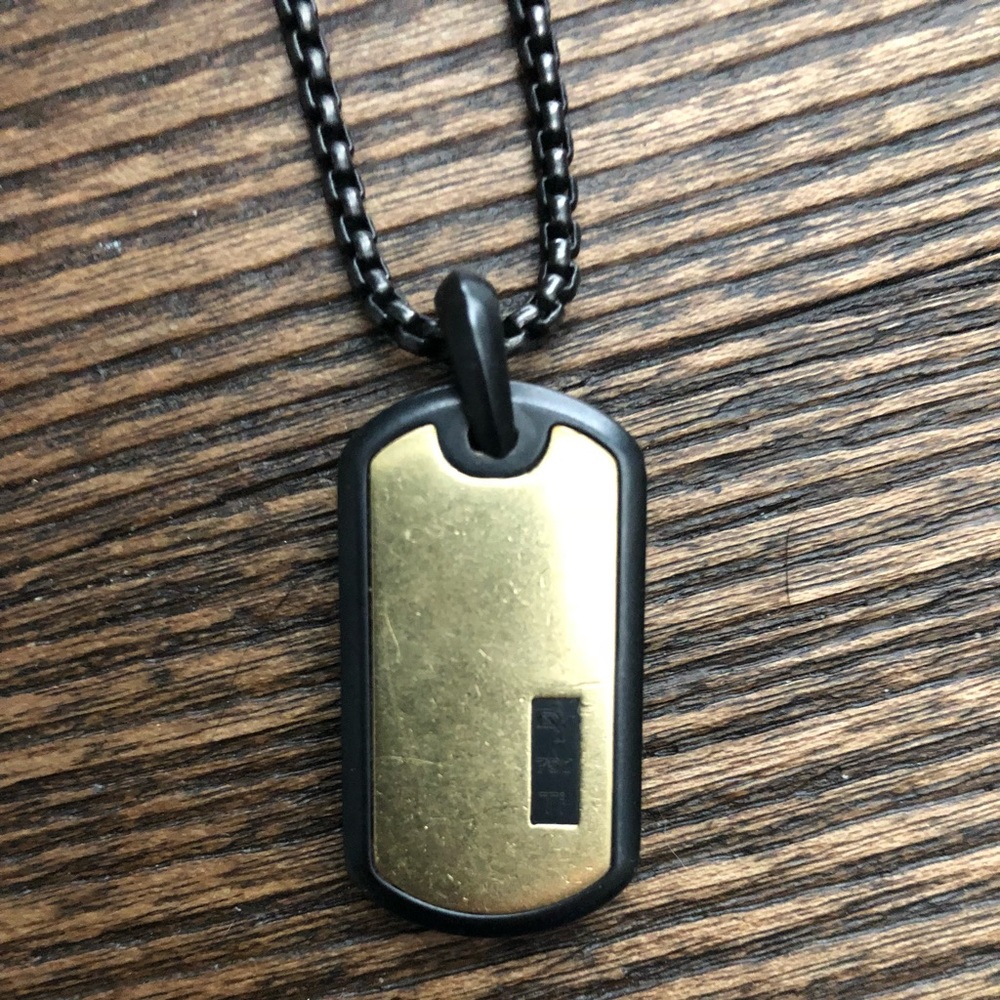 David Yurman Dog Tag with chain